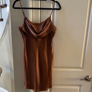 Elegant Brown Mini Dress